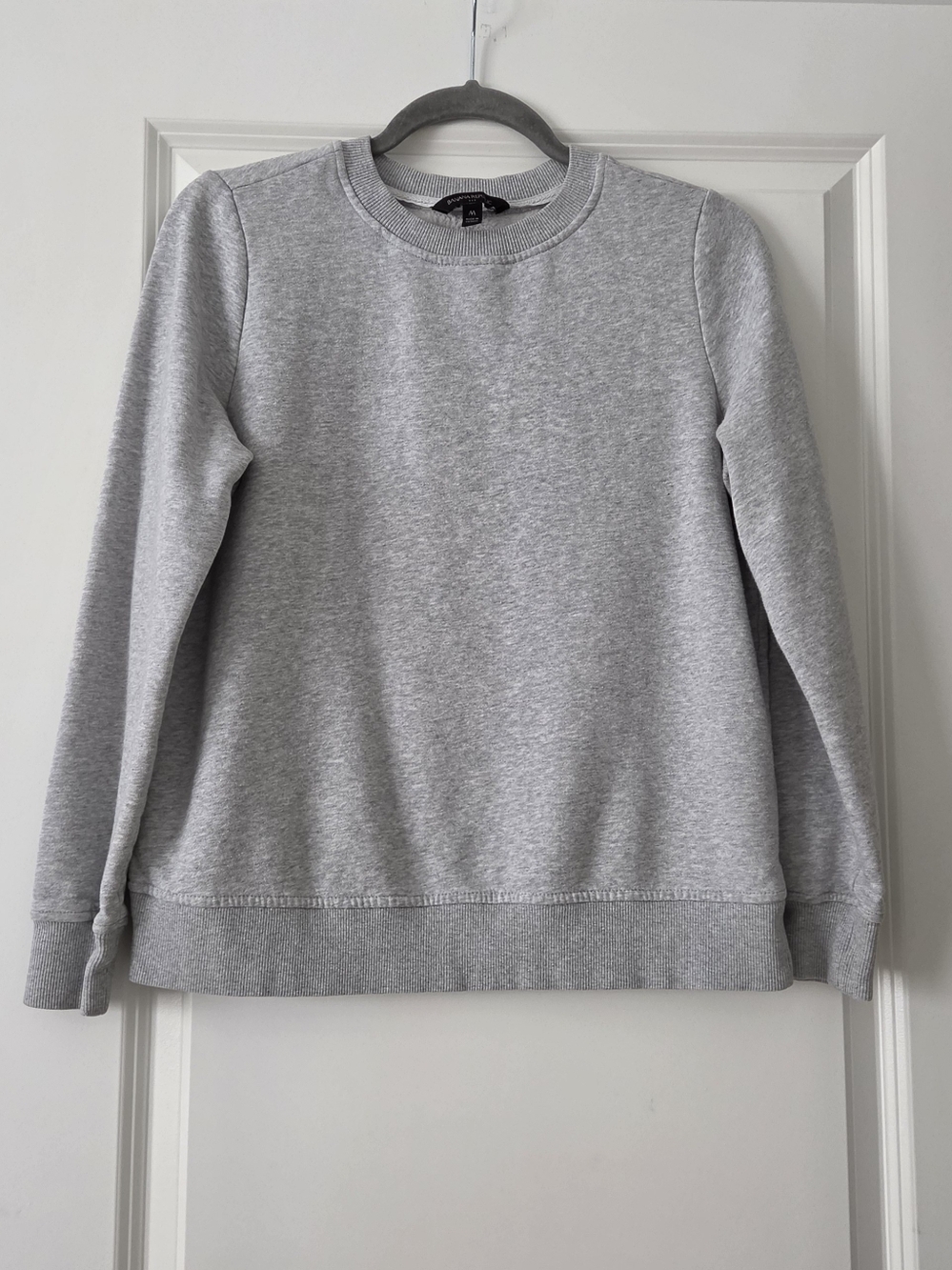 Banana Republic Brushed Fleece Crew-Neck Sweatshirt Heather Gray Size Medium